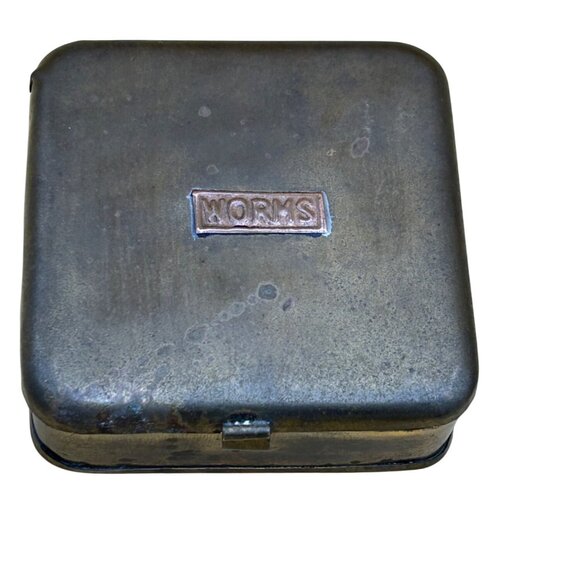 Brass Bait Boxes Worms Maggots Gorpcore Brass Antique trinket hinged nestle - Picture 4 of 13